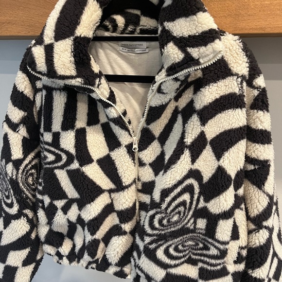 Urban Outfitters Black and White Teddy Jacket - Picture 7 of 16